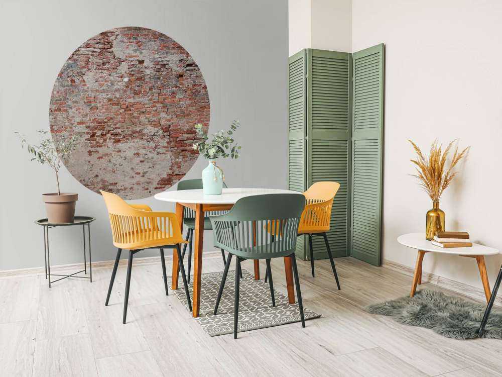 Crumbling brick wall