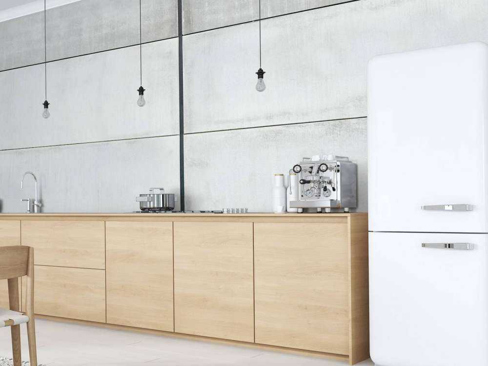 Wall of concrete slabs