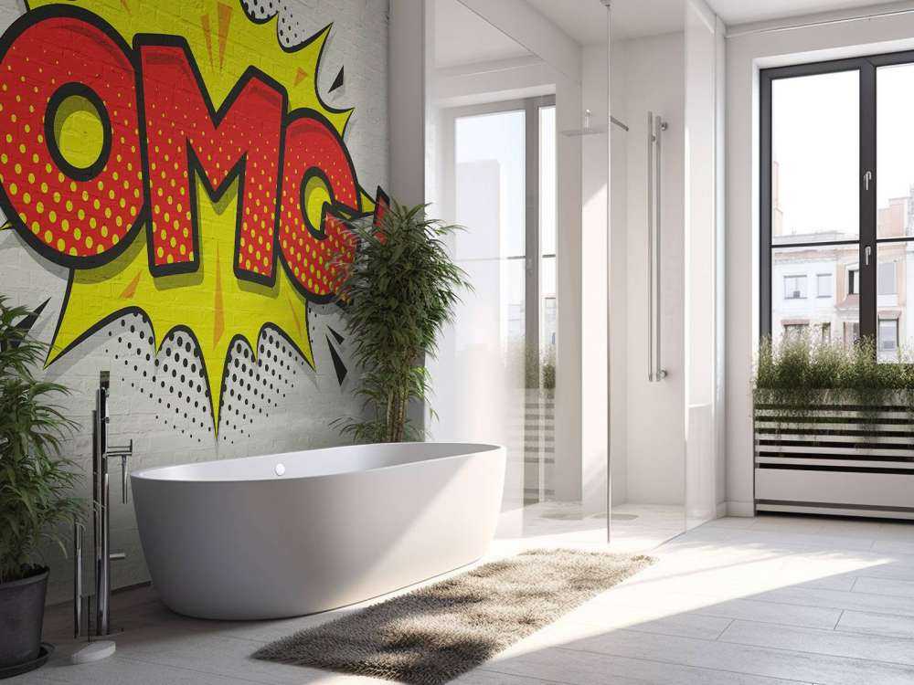 Coloured graffiti on wall