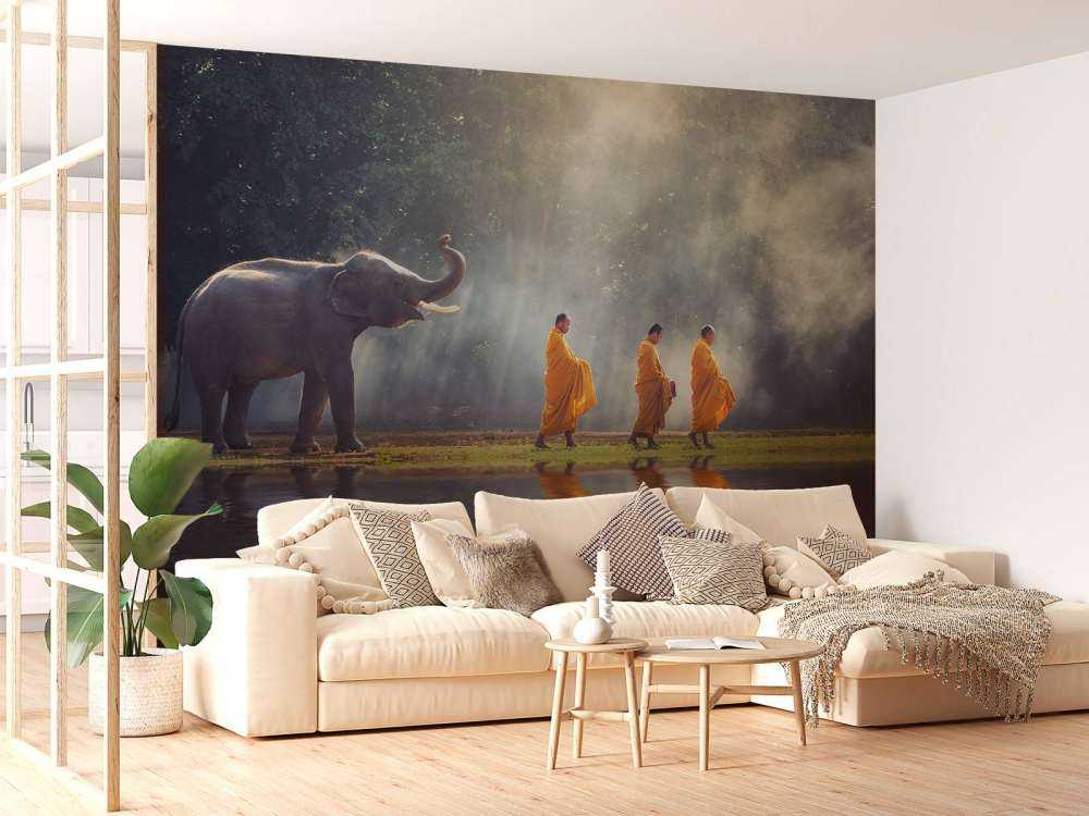 Elephant and Buddhists
