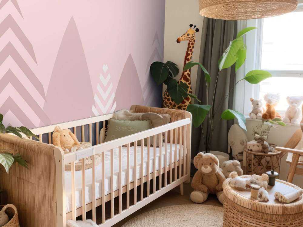 High mountains, pink