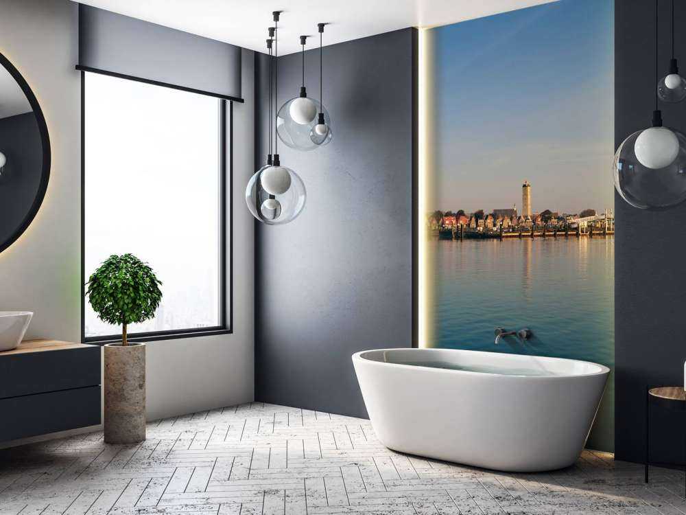 Port with lighthouse