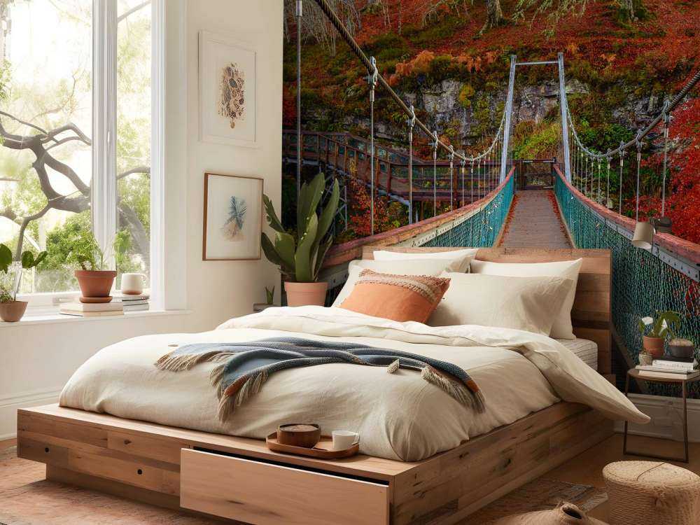 Bridge in autumn setting