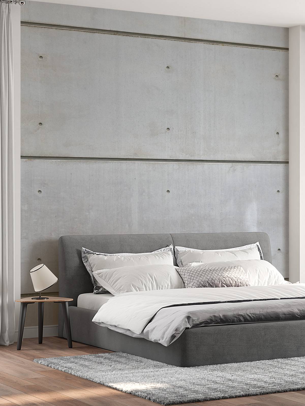 Horizontal concrete wall