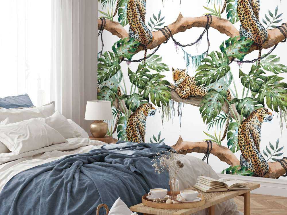 Watercolour leopards