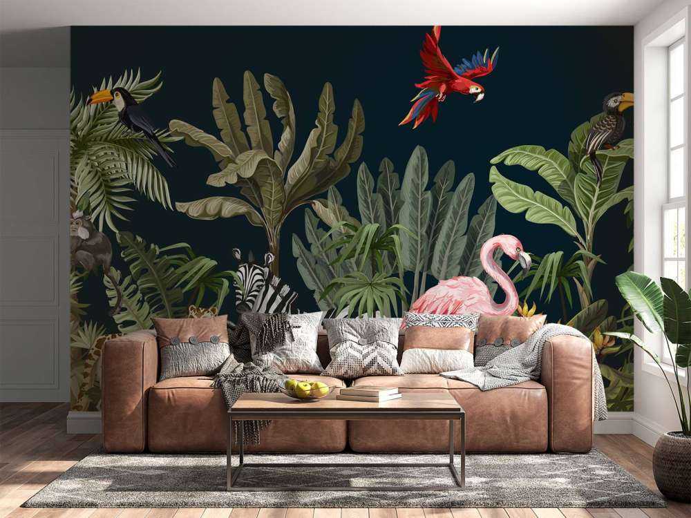 Colored jungle animals