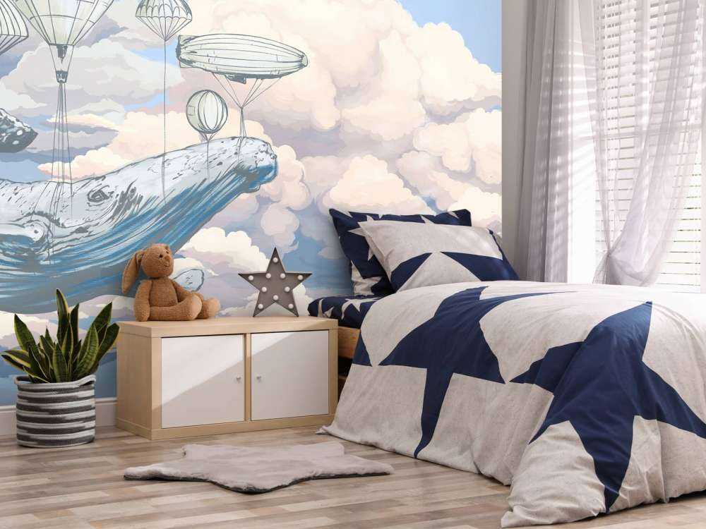 Whale and his hot-air balloons