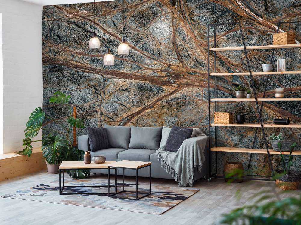 Grey marble with detailed vein structure