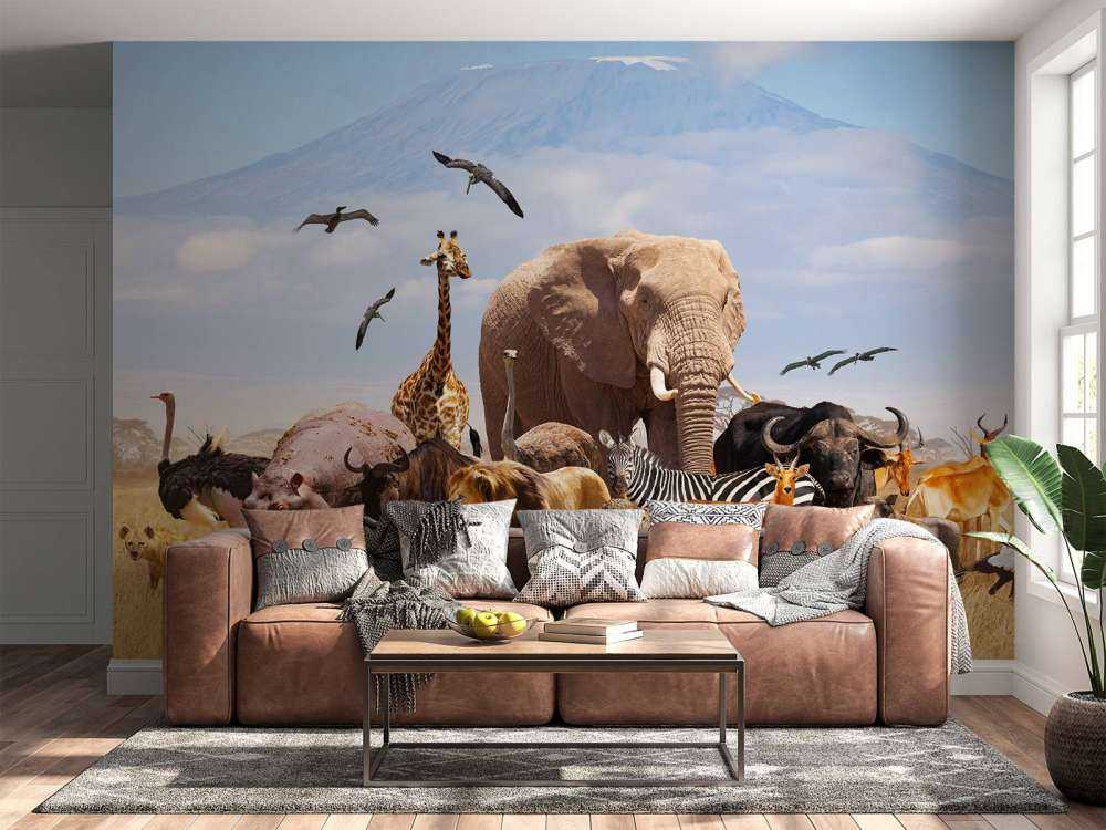 African animals at Kilimanjaro