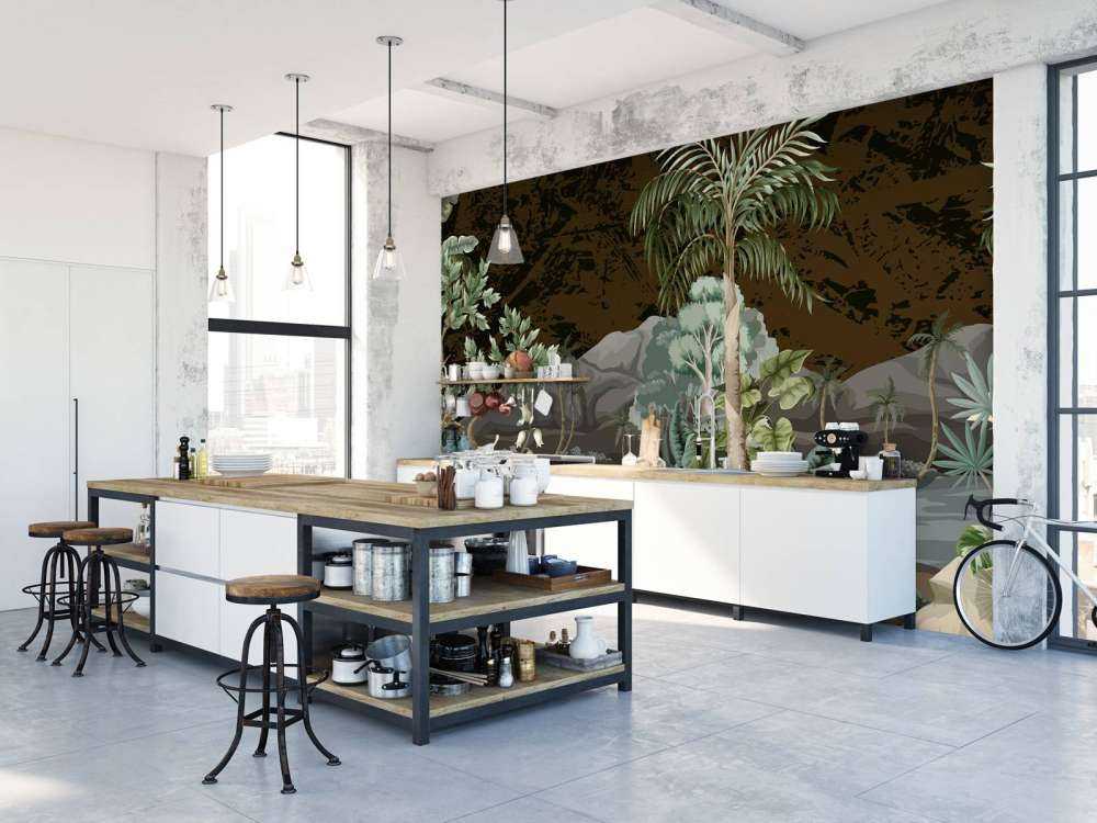 Jungle landscape with river