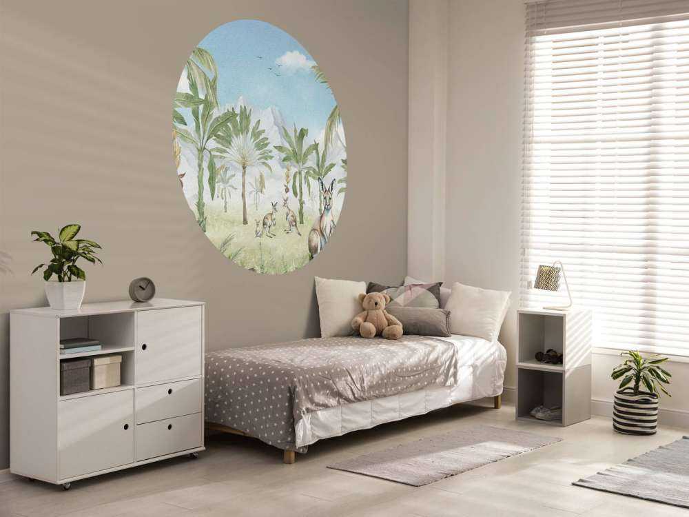 Kangaroo landscape in colour