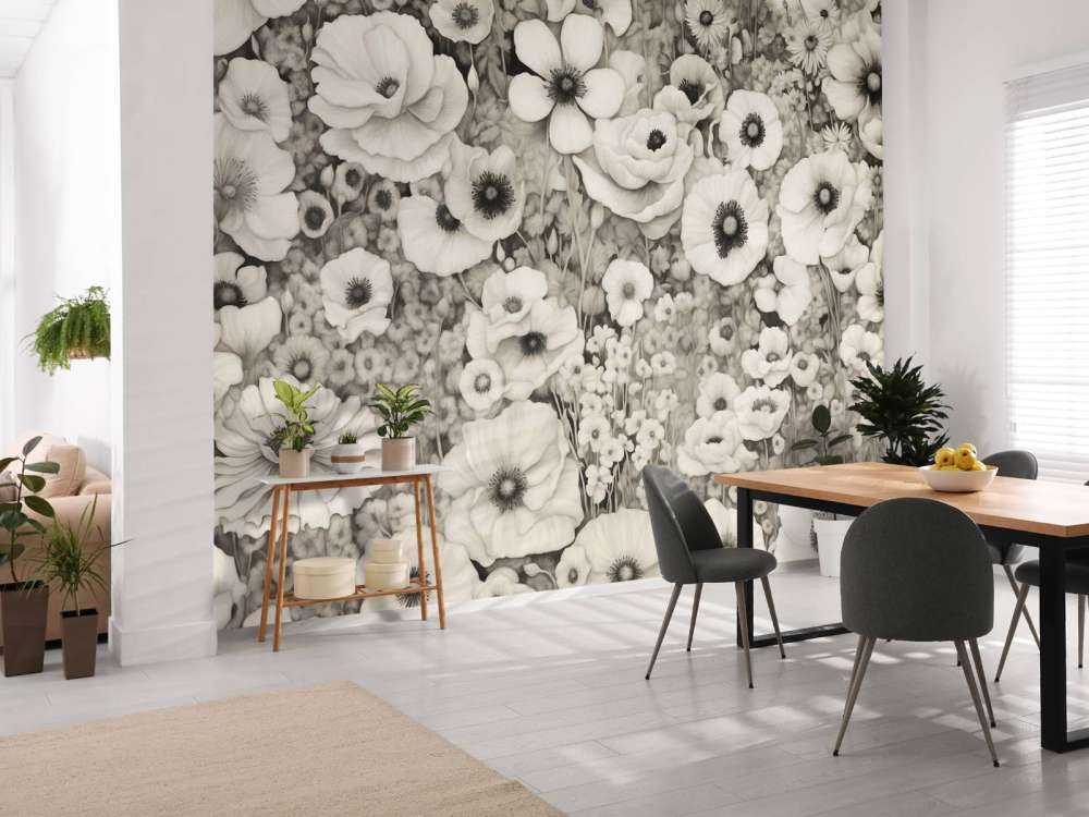 Poppy Tale Monochrome Dark Green