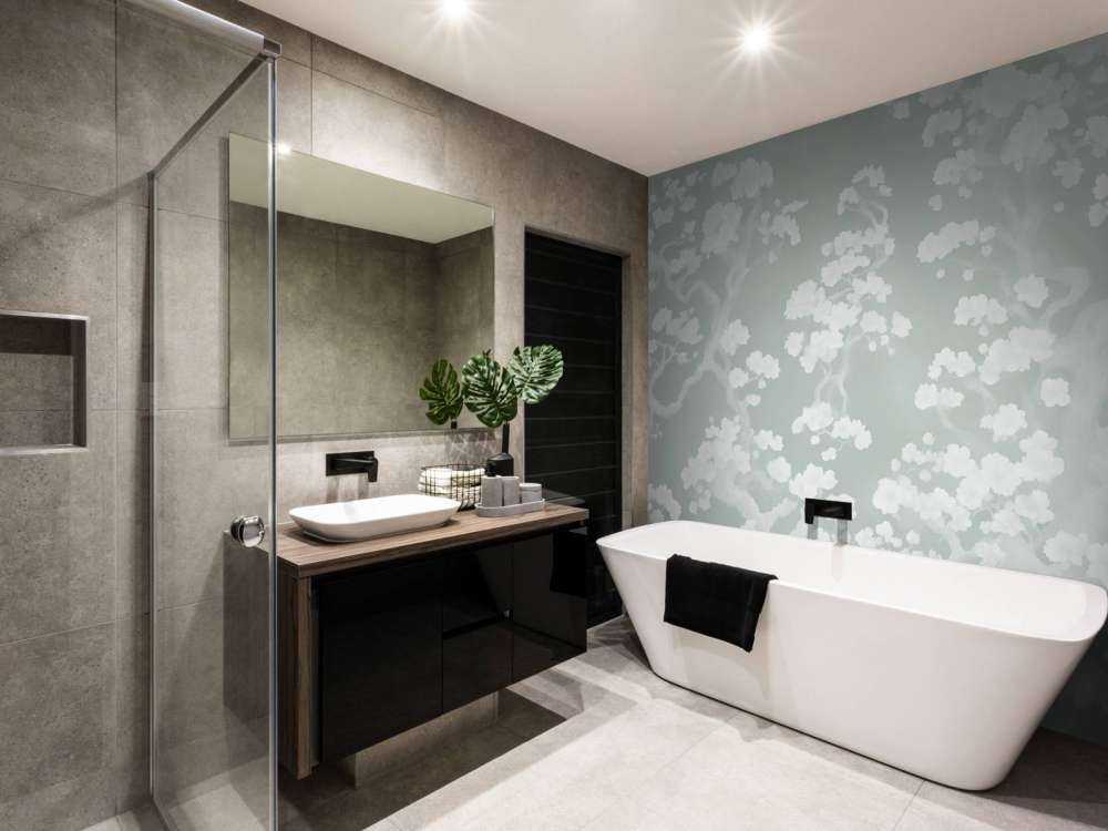 Wonderful blooming forest - mint green