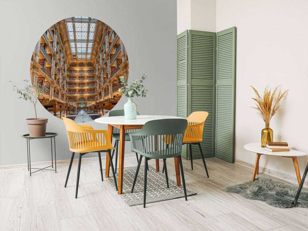 Illuminated literature room