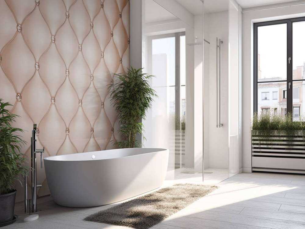 Chic pink caped wall