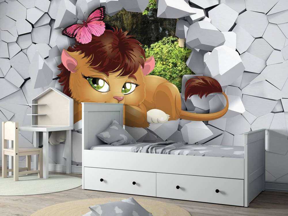 Lion in a wall