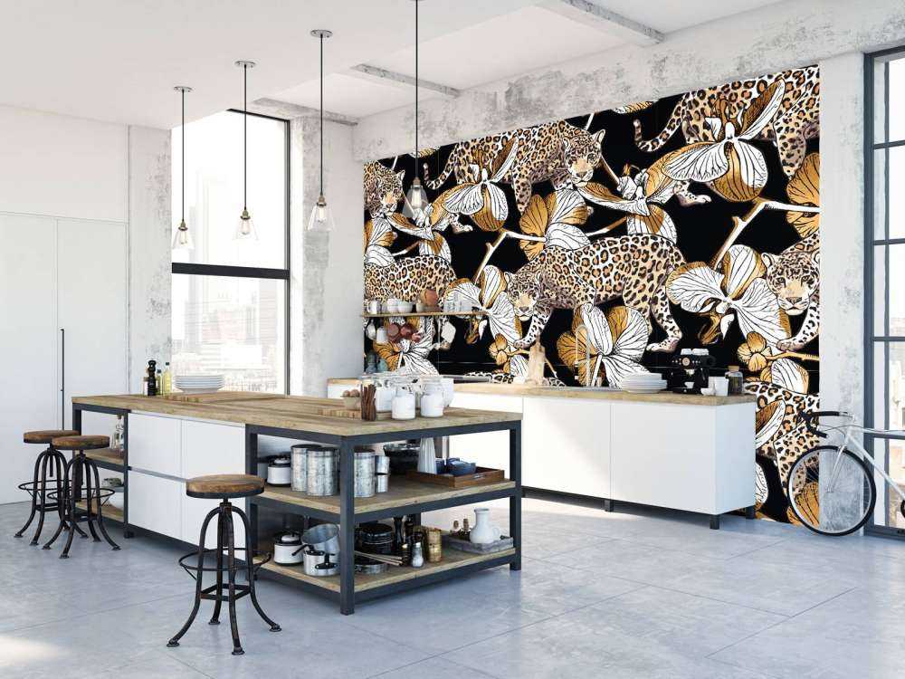 Jaguars between the orchids