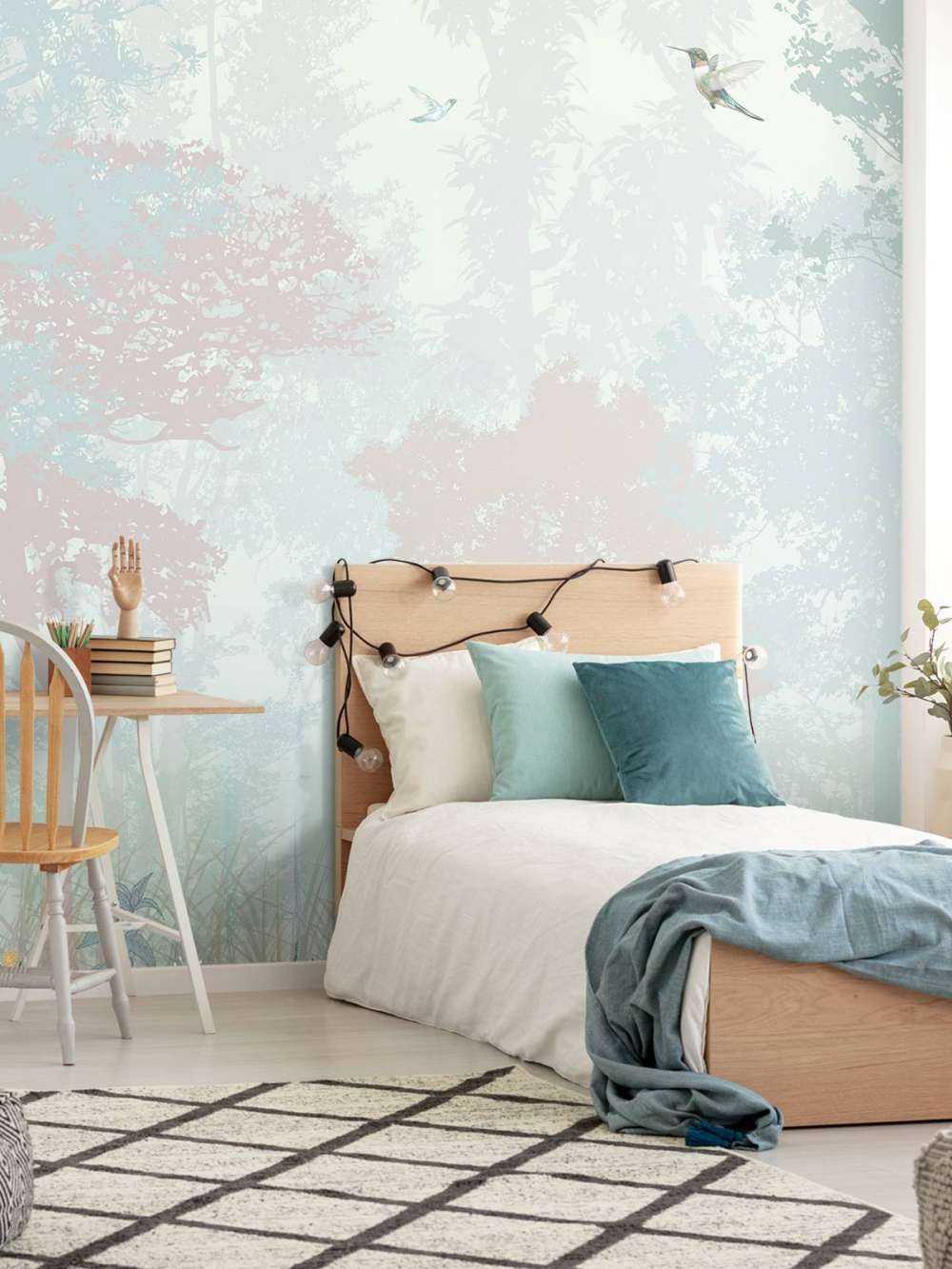 Blue and pink forest