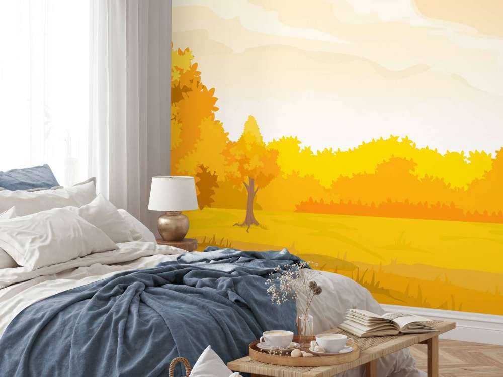Illustration of autumn landscape