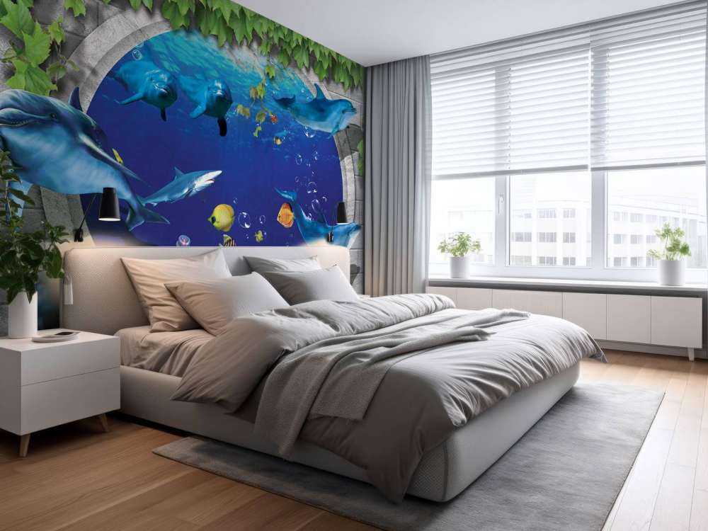 Dolphins through the wall