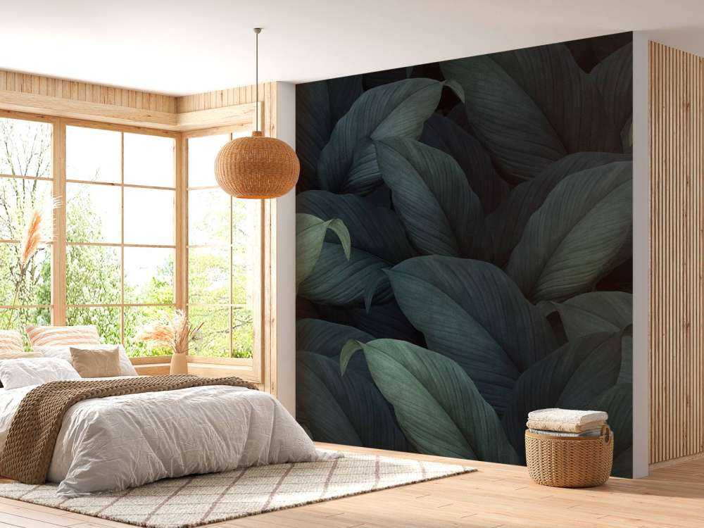 Tropical green leaves