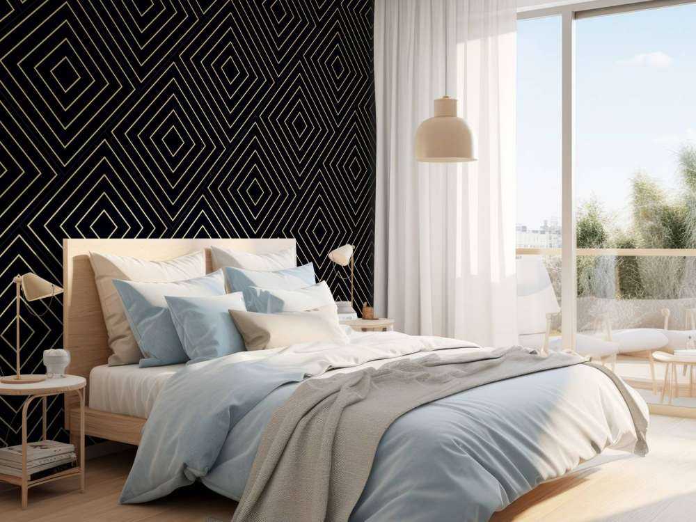 Chevron pattern, black
