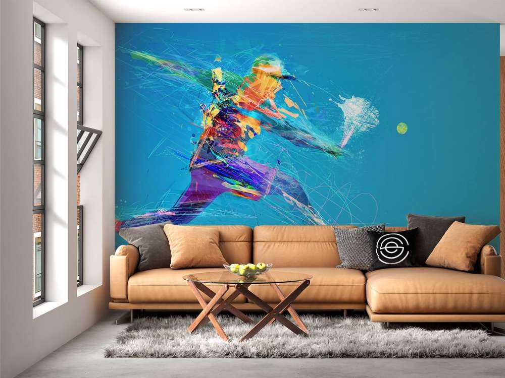 Illustrated tennis player 