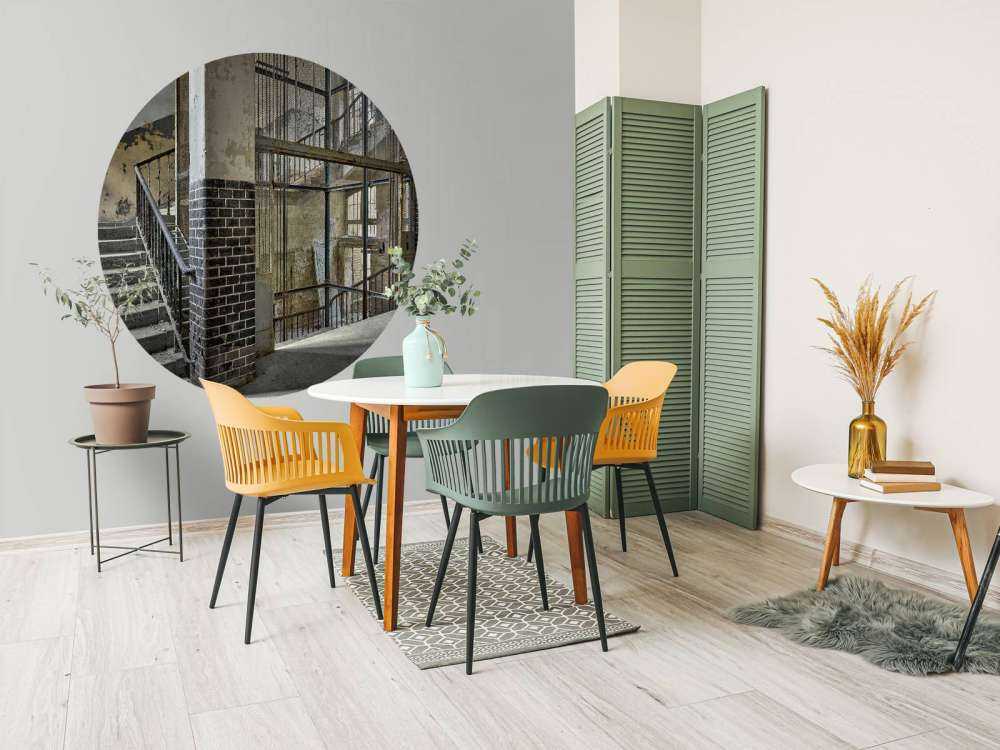 Old lift shaft with stairs