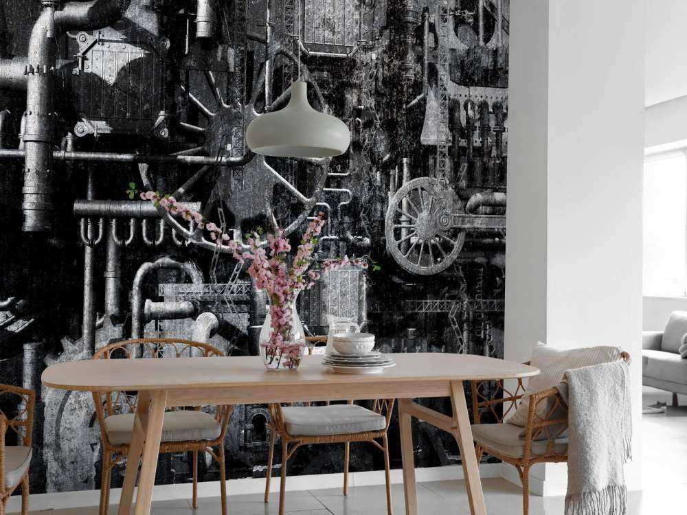 Old engine room of a train