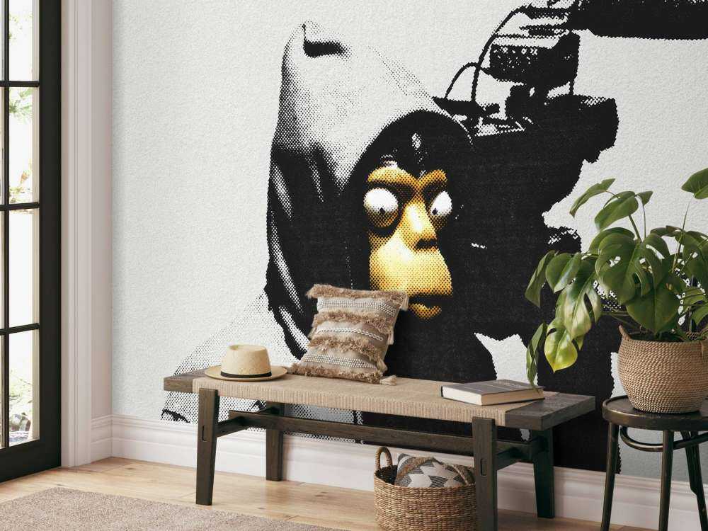 Banksy - ETTGS monkey, concrete