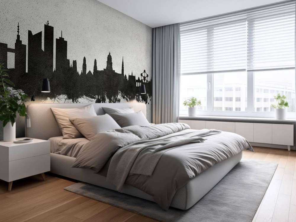 Watercolor skyline, Brussels