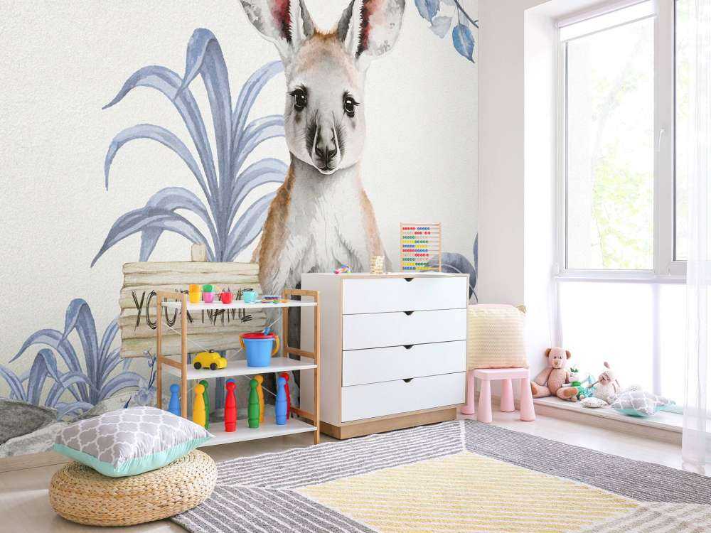 Jungle baby kangaroo blue