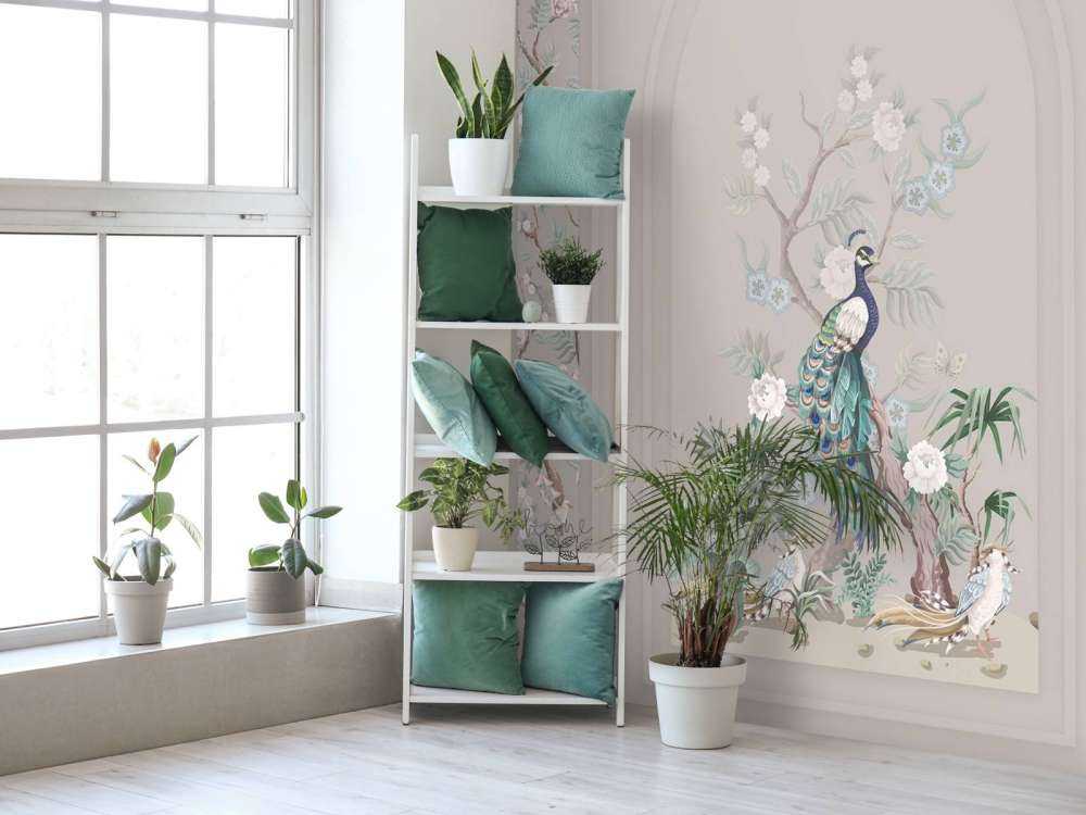 Peacock Paradise, beige