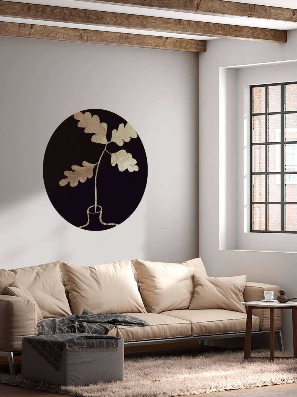 Leaves in vase_gold