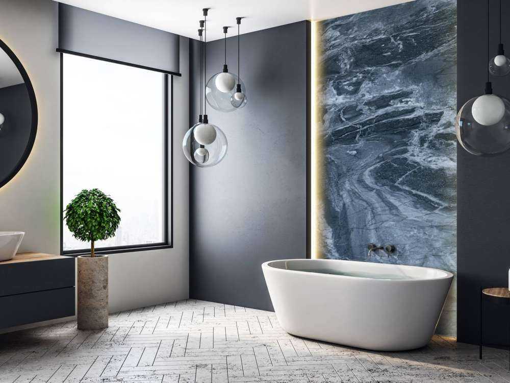 Marble with blue tone