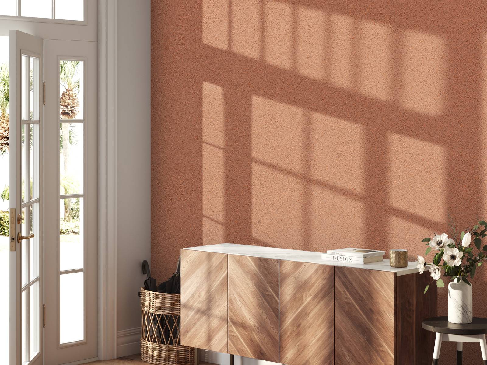 Terracotta concrete with light structure