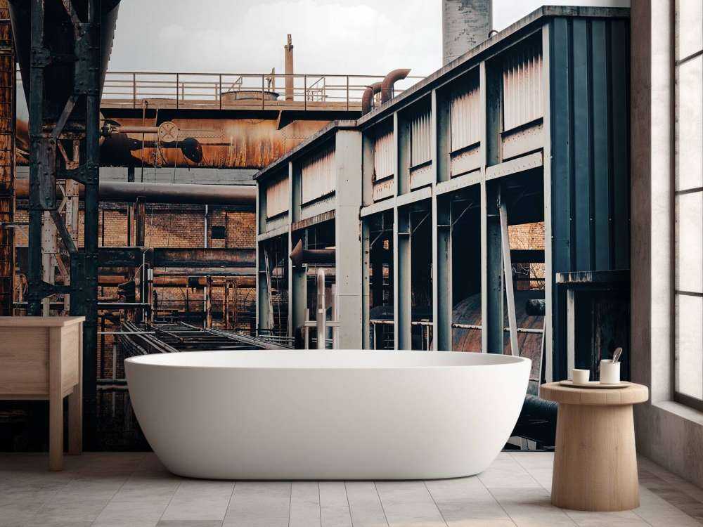 Rails at old a factory