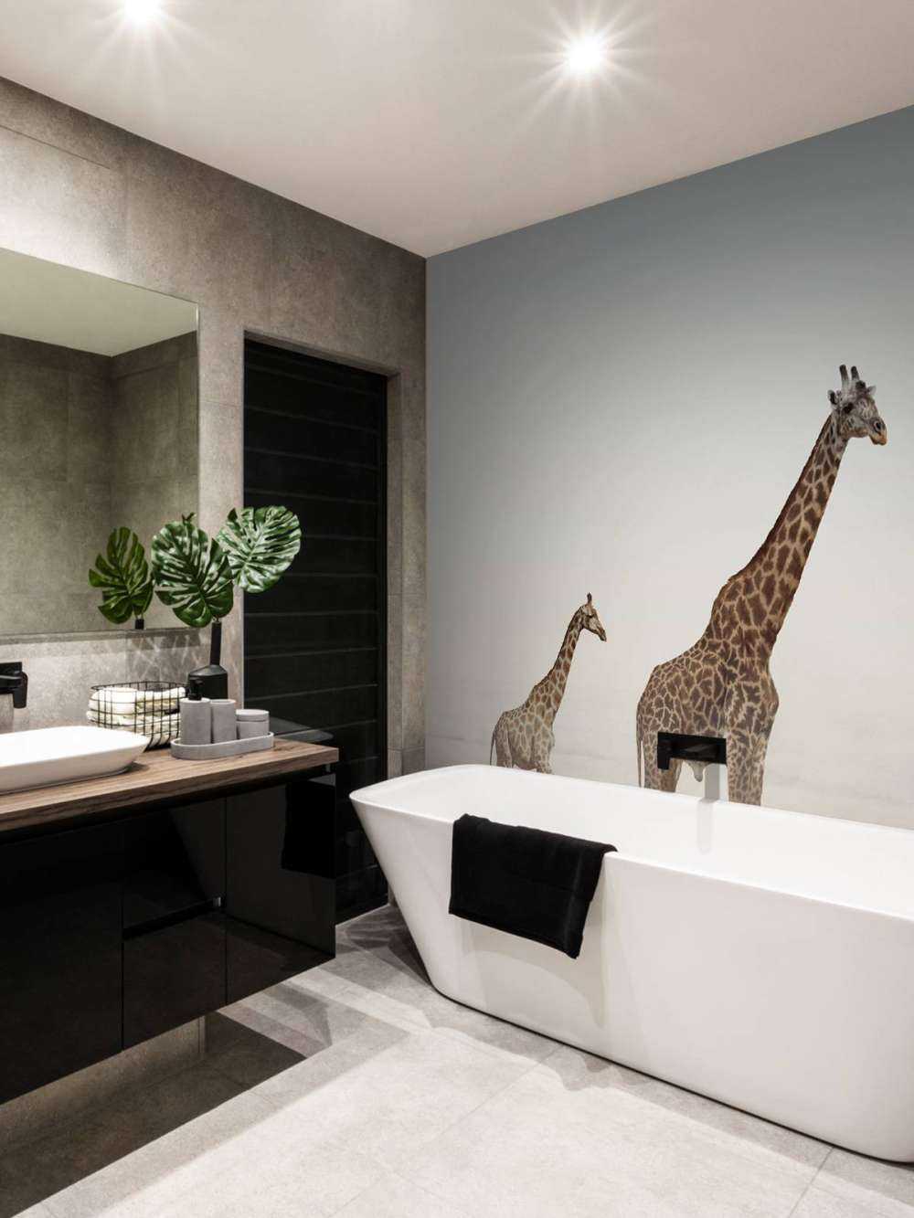 Giraffen op het strand