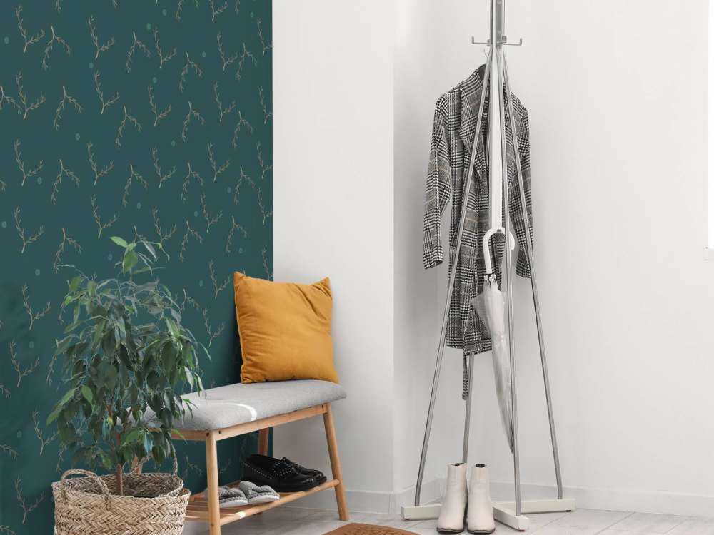 Teal branches pattern