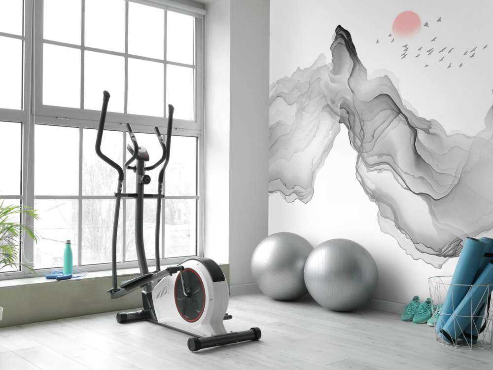 Abstracte waterverf bergen