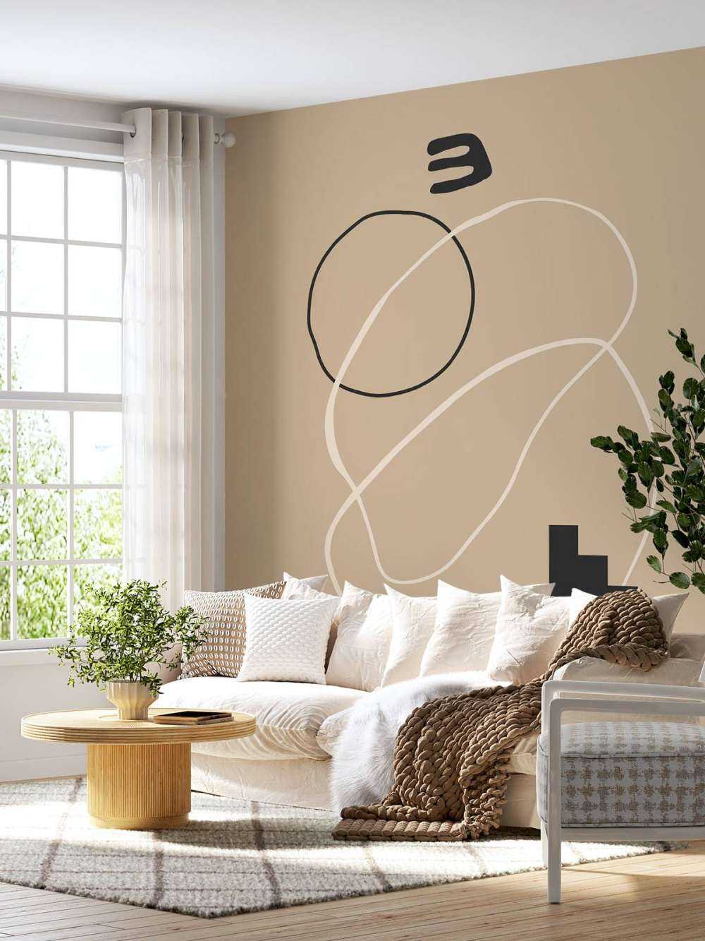 Minimalistische beige illustratie