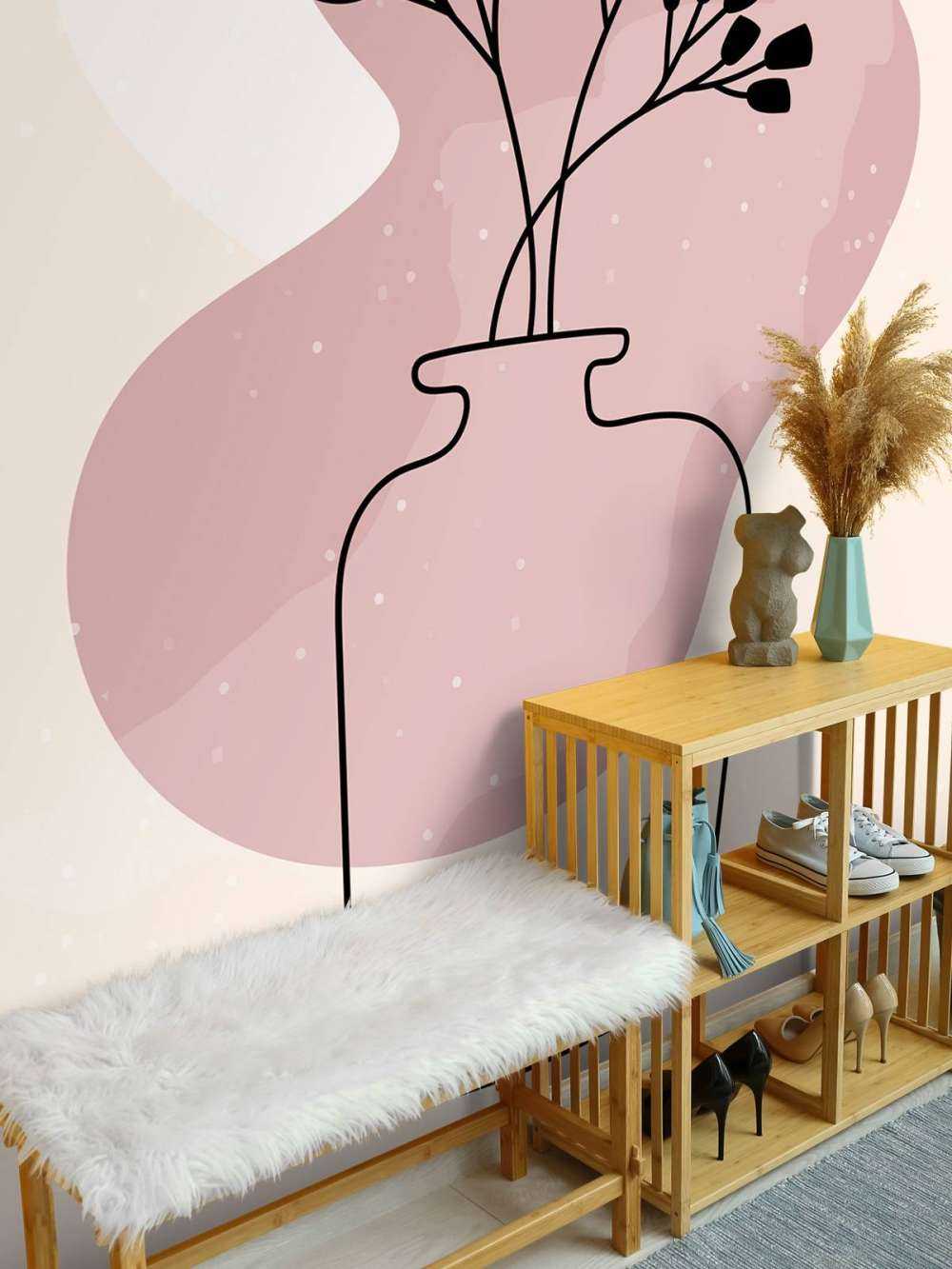 Minimalistische plant in een vaas