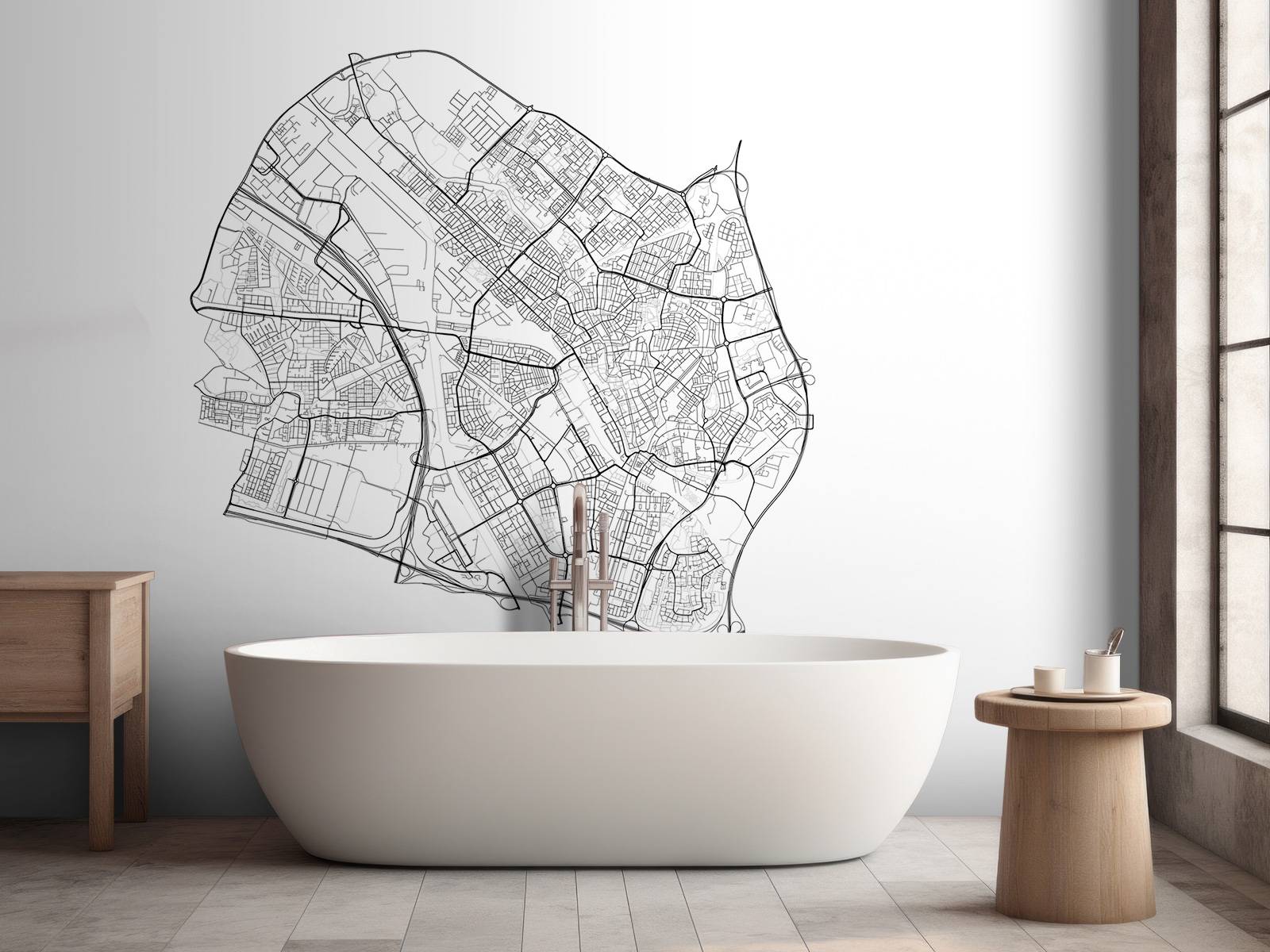 Map of Utrecht, white
