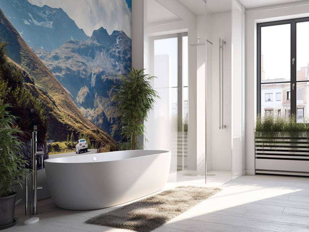 Panorama of a mountain road