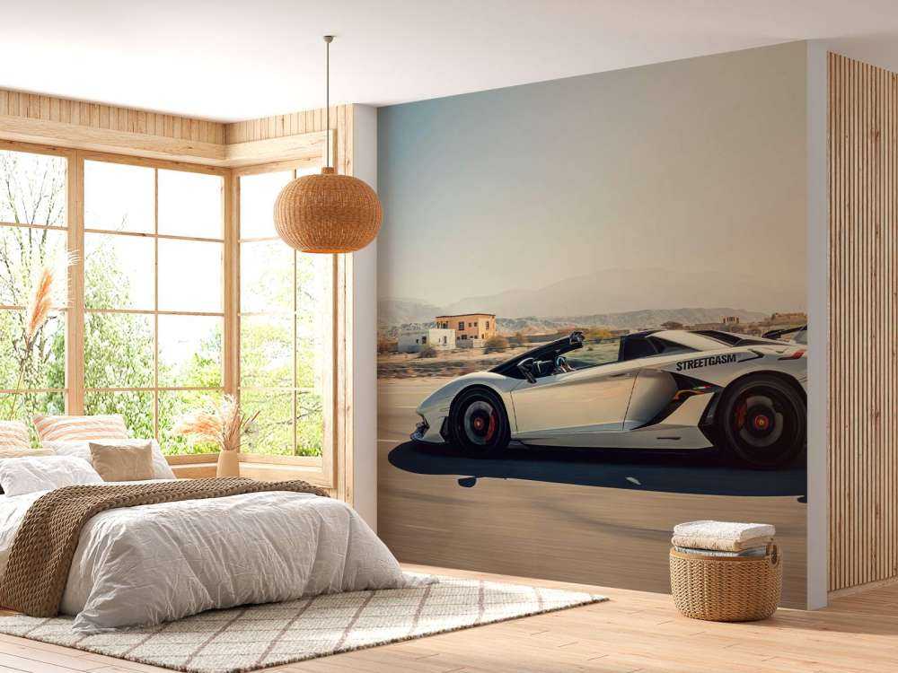 Lamborghini Aventador Roadster in the desert