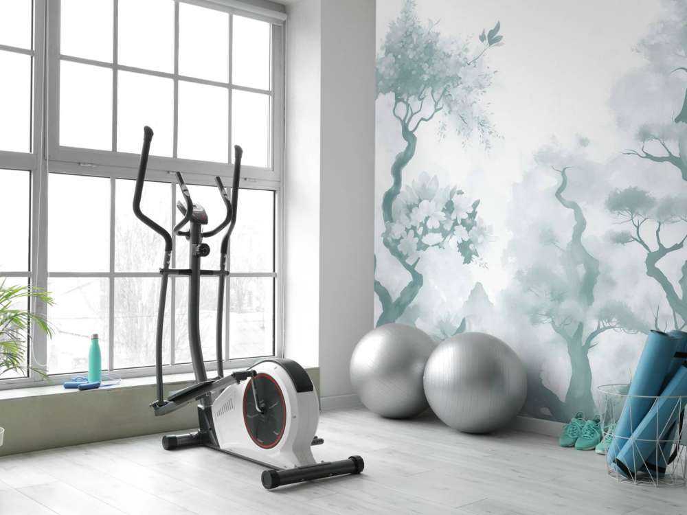 Blooming green trees