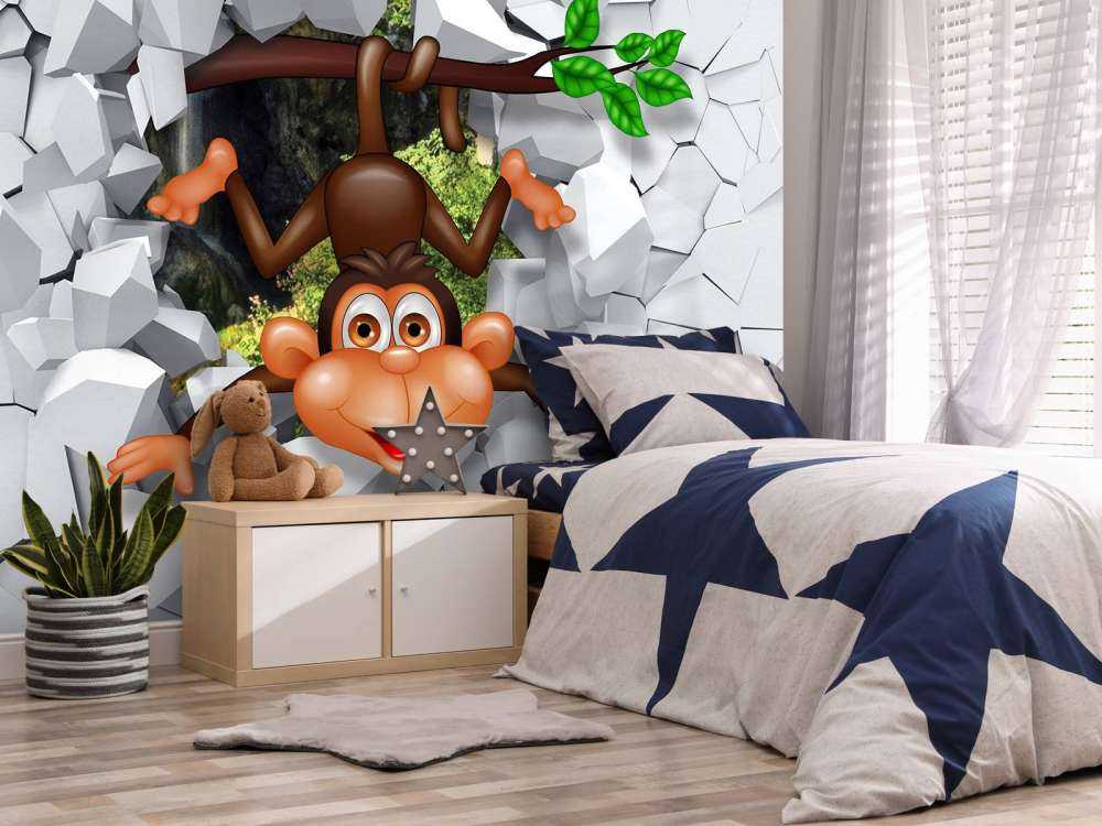 Monkey in a wall