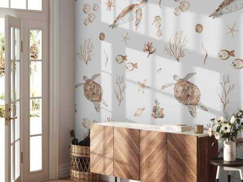 Shells and sea creatures