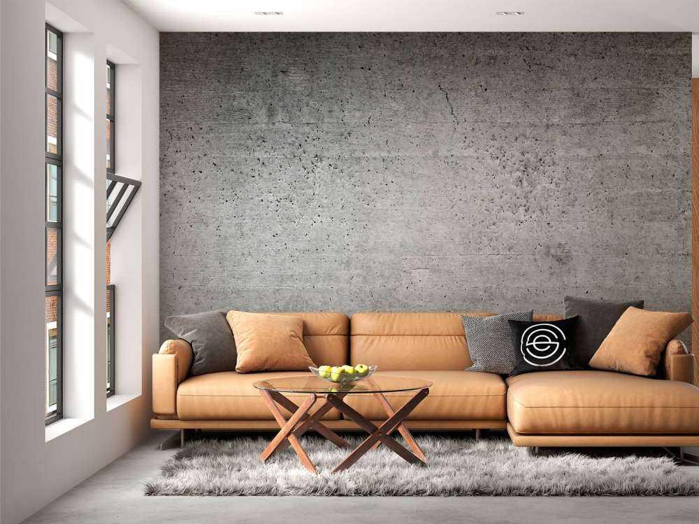 Donker betonnen muur