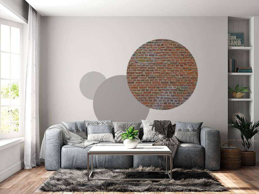 Wall with big and small bricks